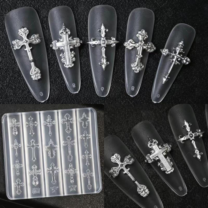 Nail Art Gothic - 1 adet Şeffaf Silikon DIY Punk
