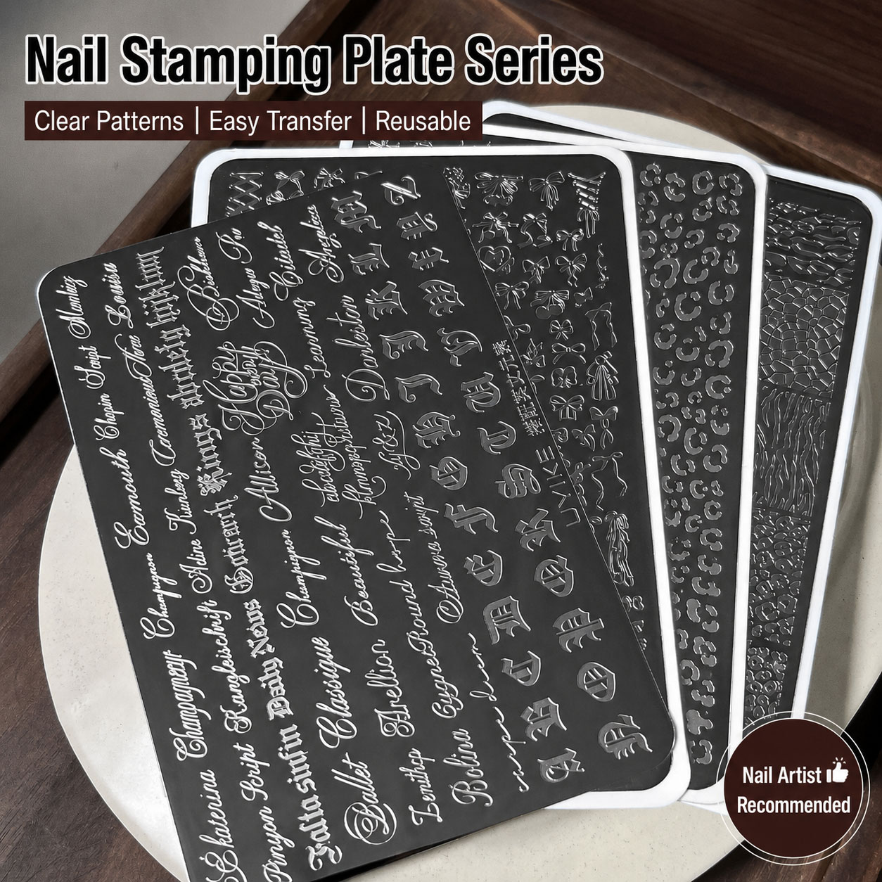 Nail Art Gothic - Gotik Harfli Tırnak Sanatı Transfer Baskı