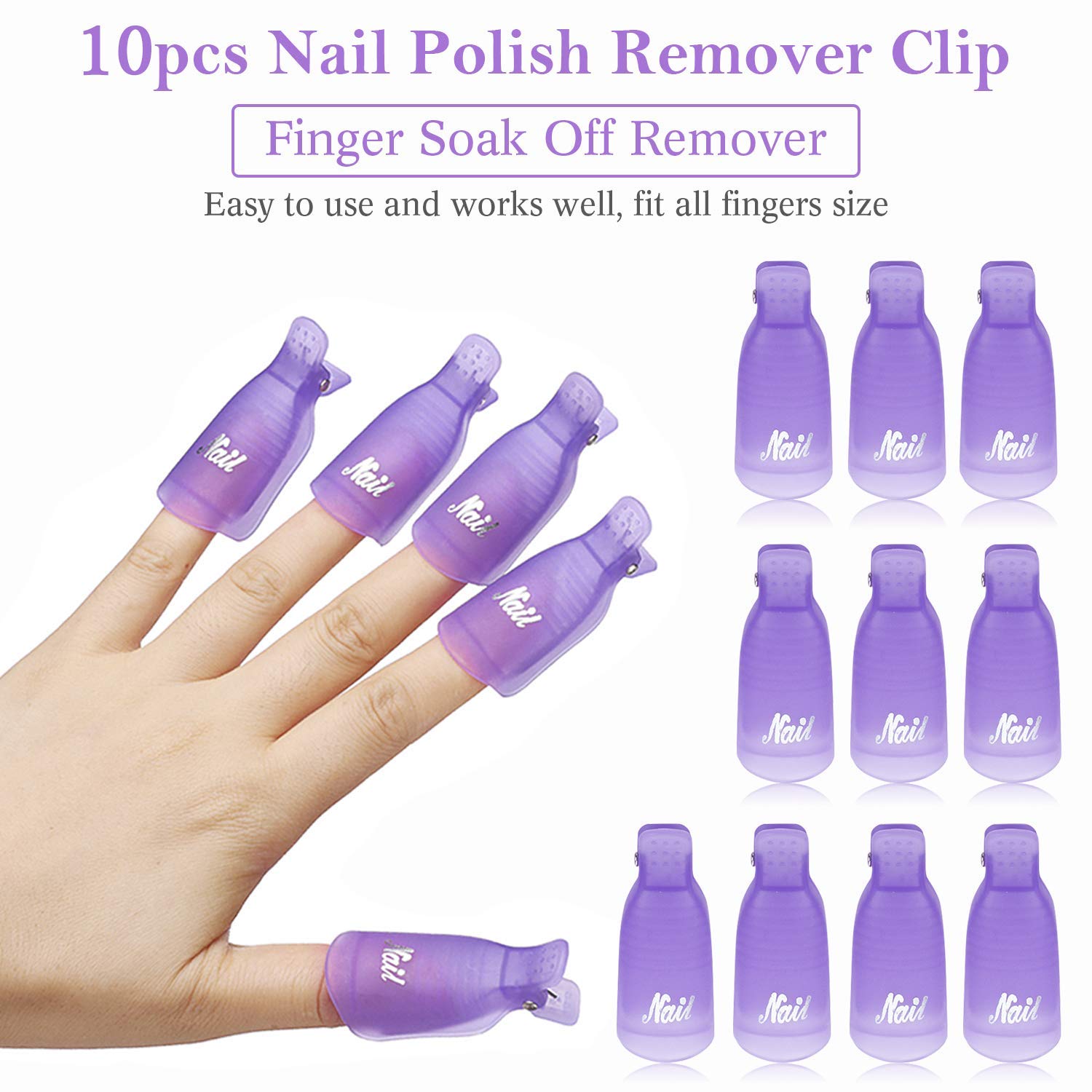 Nail Art Gel Polish - 10 Adet Plastik Tırnak Sanatı Sökme