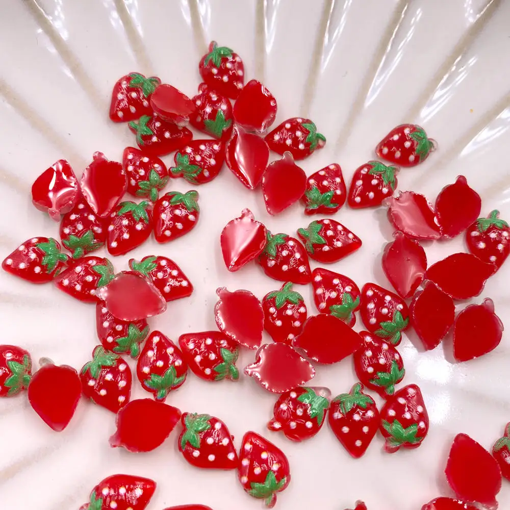 Nail Art Strawberry - 60 adet Glitter Reçine Renkli Mini