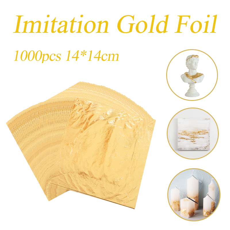 Nail Art Gold - Taklit altın yaprak folyo levhalar renk