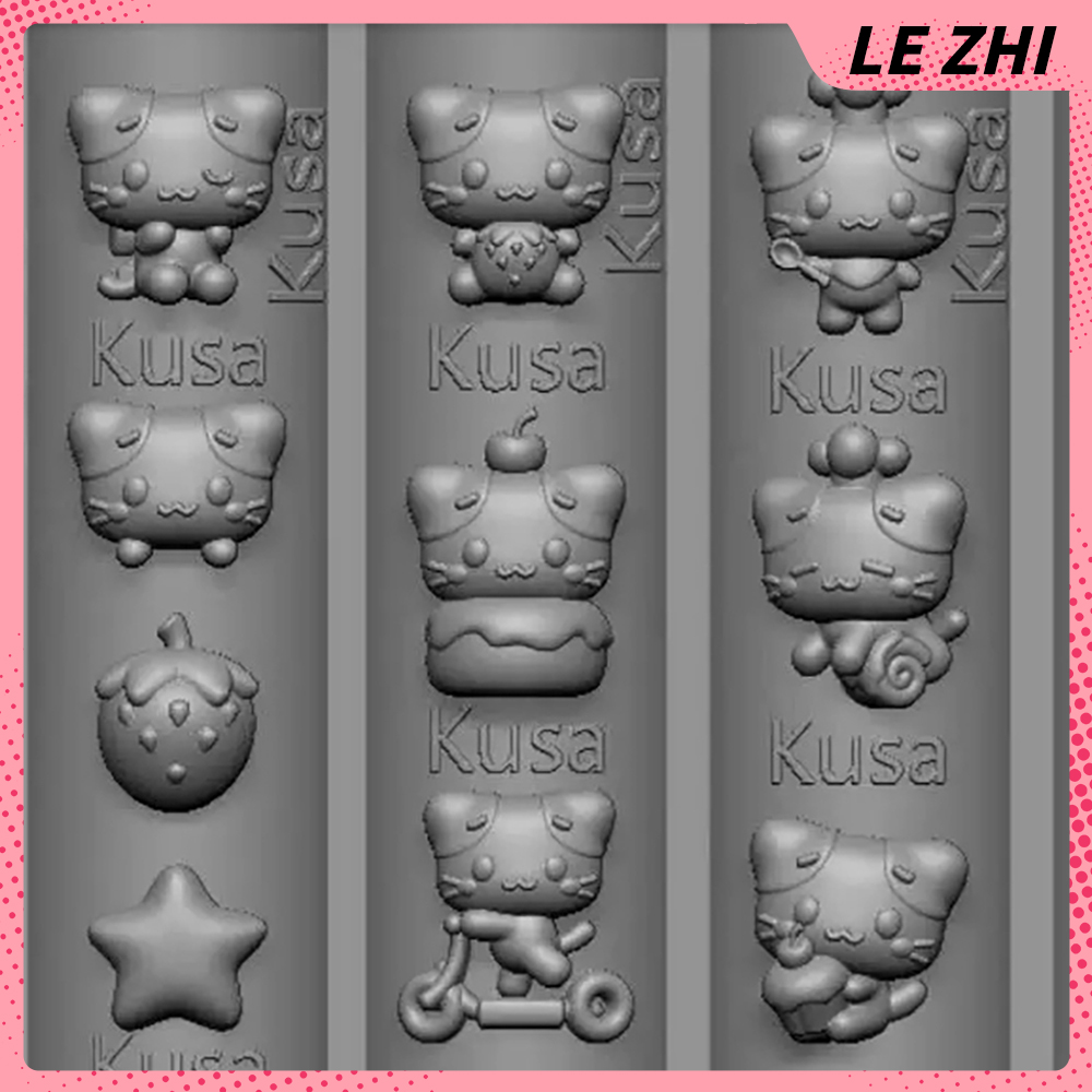 Nail Art Strawberry - 1 Adet Karikatür Kawaii Kedi El