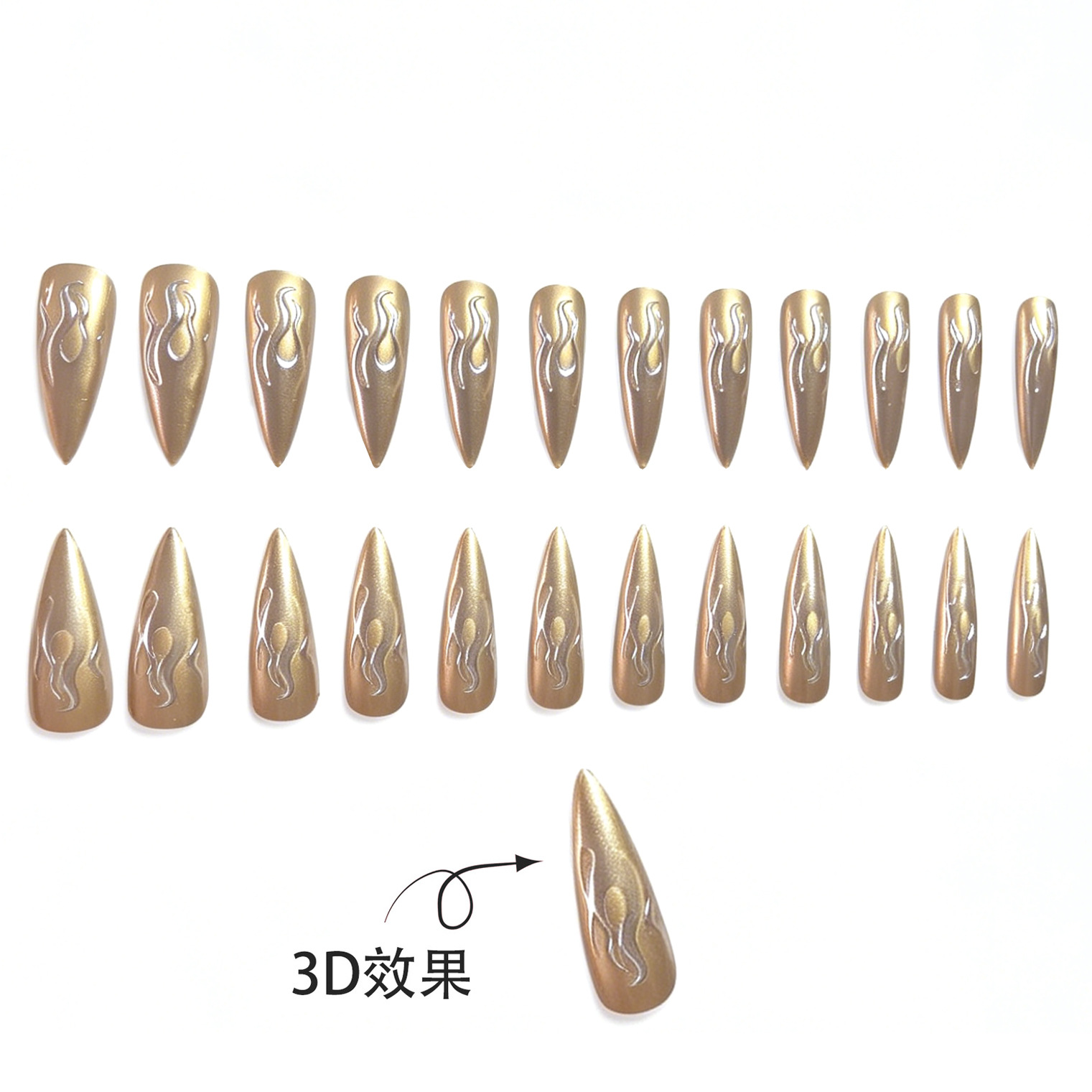 24 Adet 3D Krom Gümüş Altın Al - Nail Art Gold incelemesi ve fiyatı