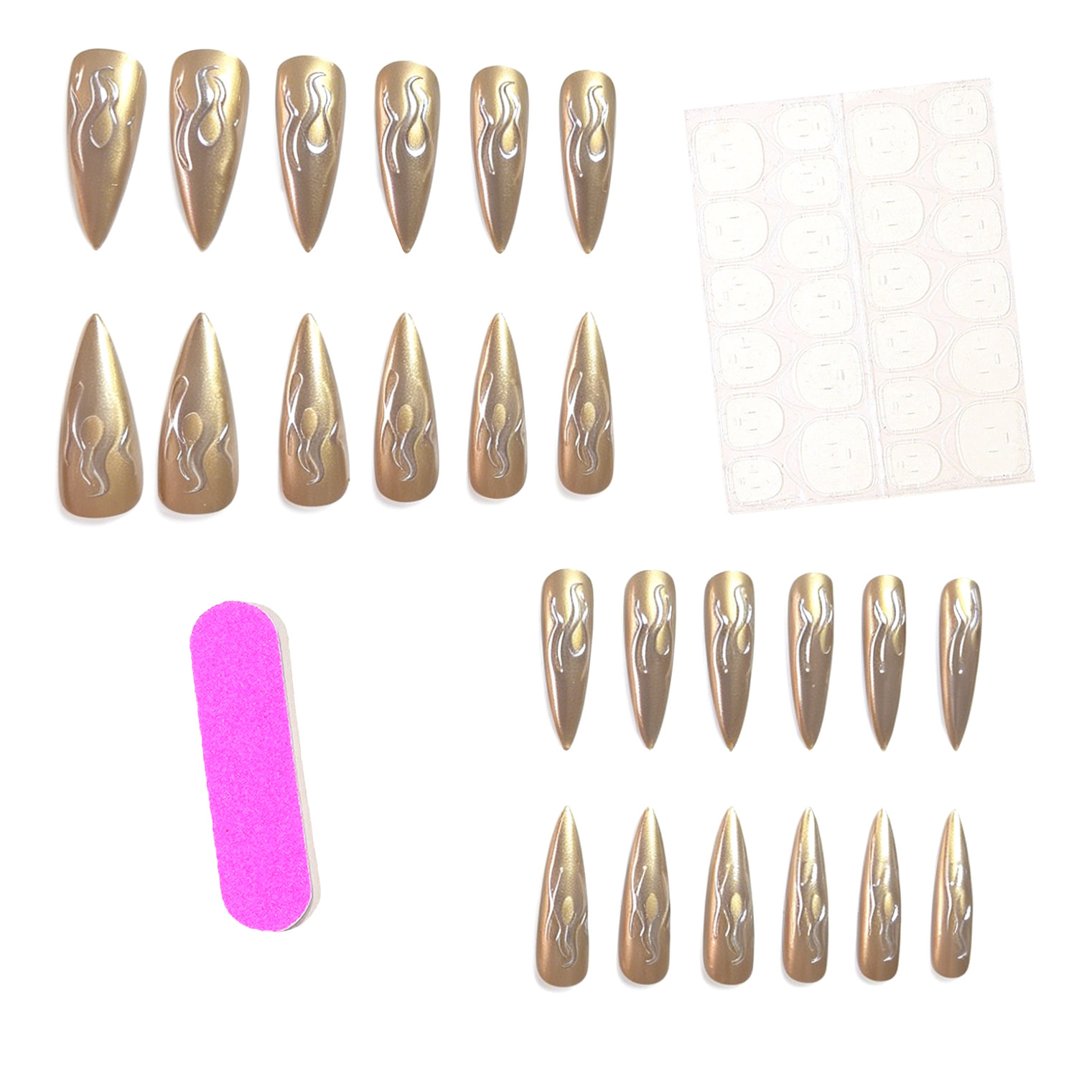 24 Adet 3D Krom Gümüş Altın Al - Nail Art Gold incelemesi ve fiyatı