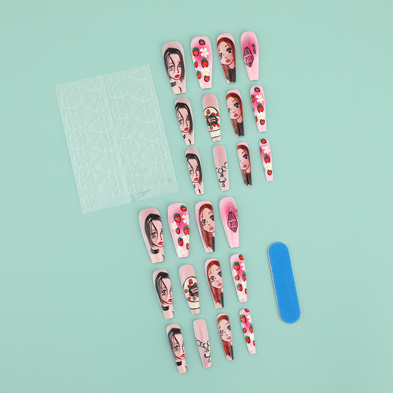 Kadınlar için orta uzunlukta t - Nail Art Strawberry incelemesi ve fiyatı
