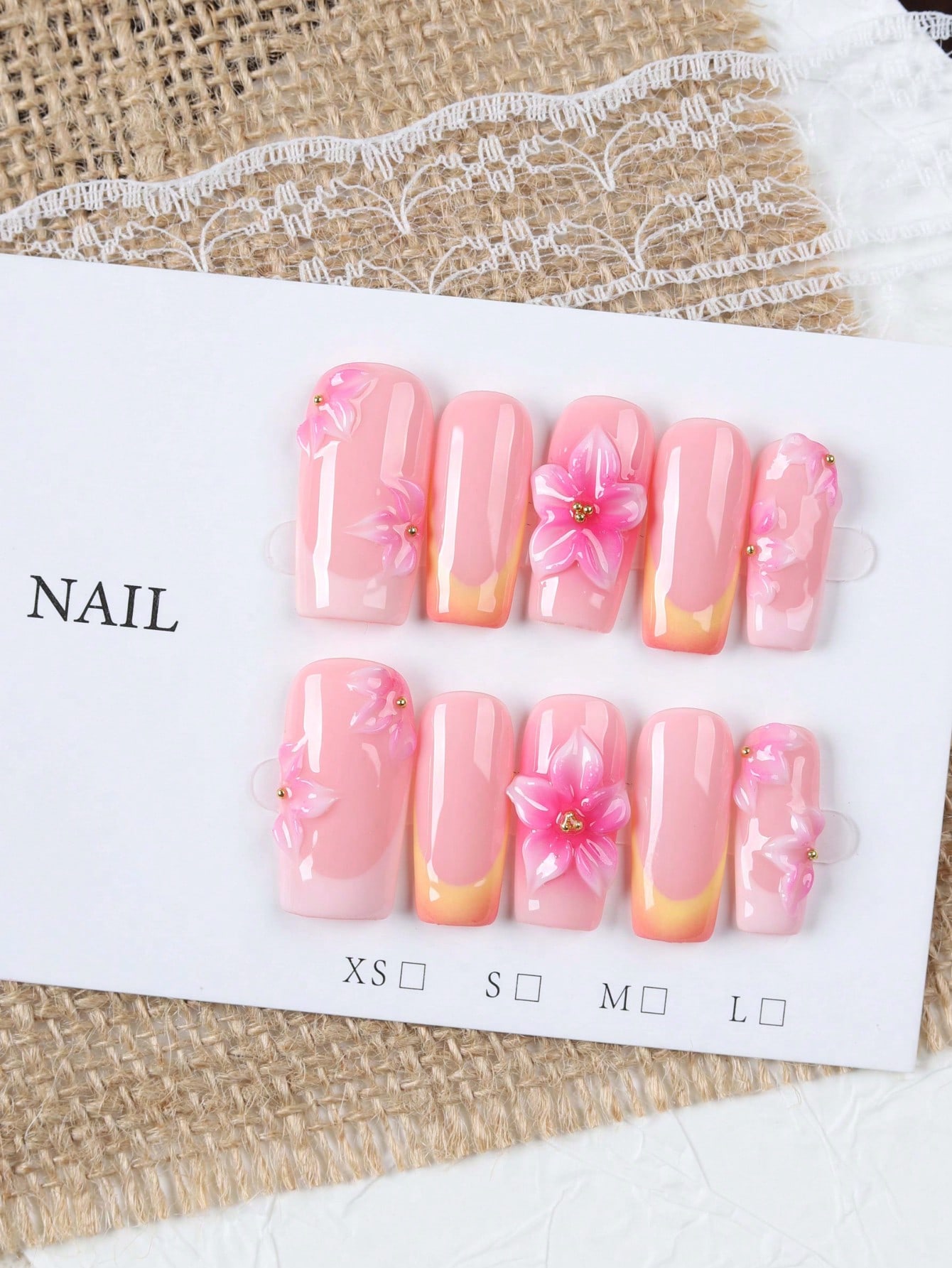 10 Adet Orta Boy Dikdörtgen Te - Nail Art Gold incelemesi ve fiyatı