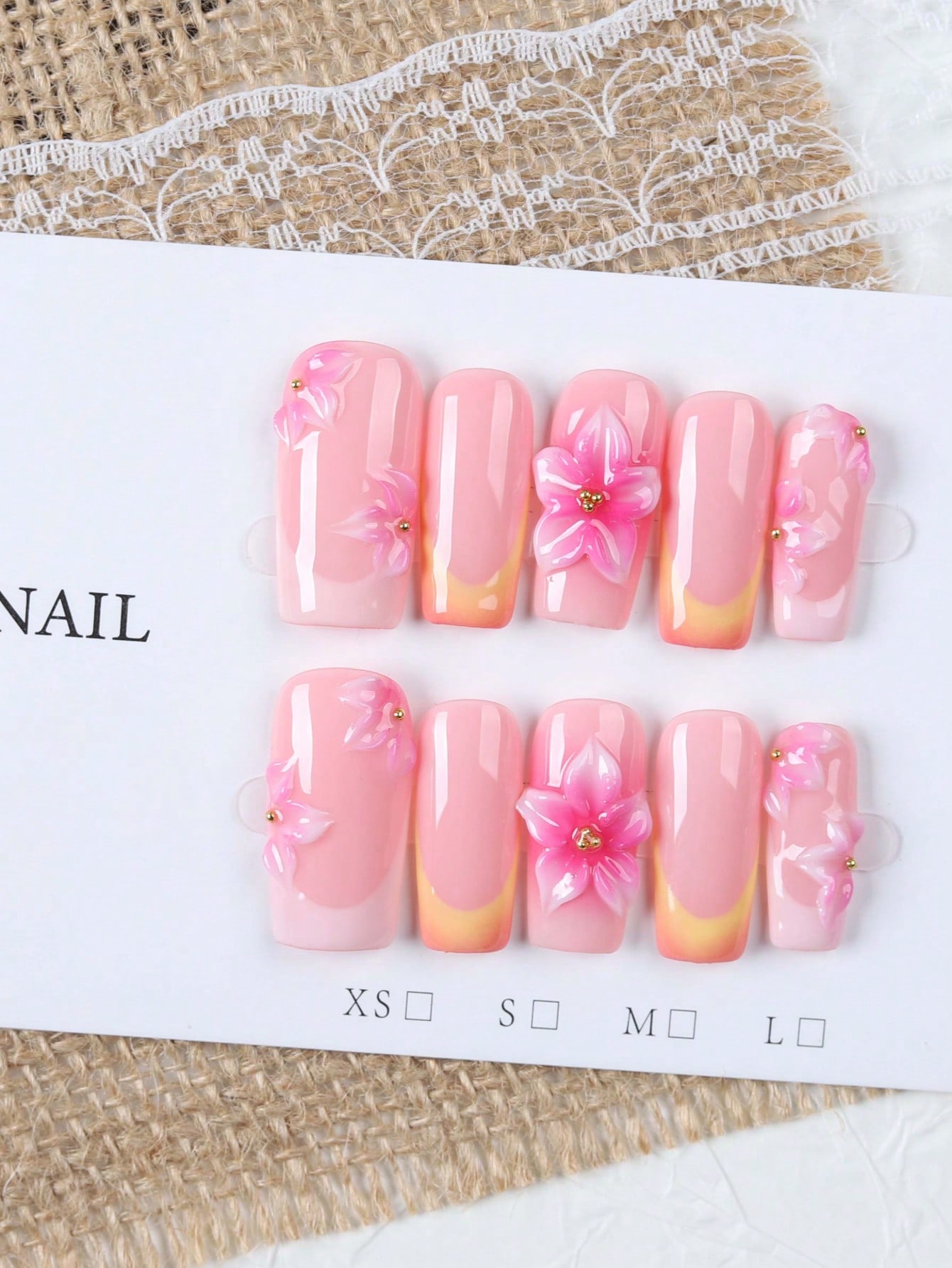 10 Adet Orta Boy Dikdörtgen Te - Nail Art Gold incelemesi ve fiyatı