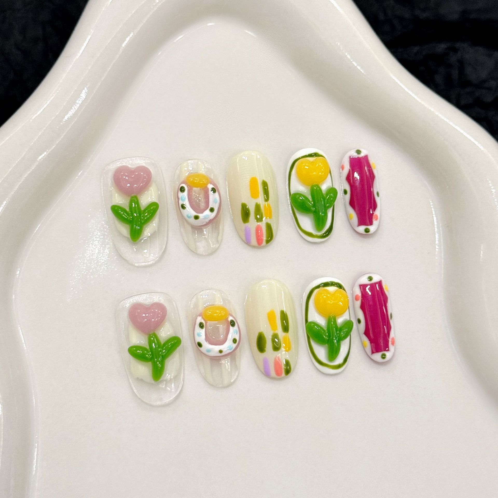 10 adet el yapımı tırnaklar üz - Nail Art Strawberry incelemesi ve fiyatı