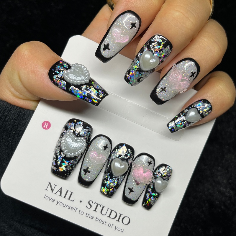10 Adet Gotik Siyah Takma Tırn - Nail Art Gothic incelemesi ve fiyatı