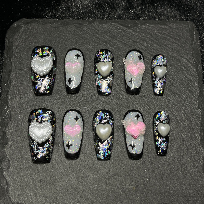 10 Adet Gotik Siyah Takma Tırn - Nail Art Gothic incelemesi ve fiyatı