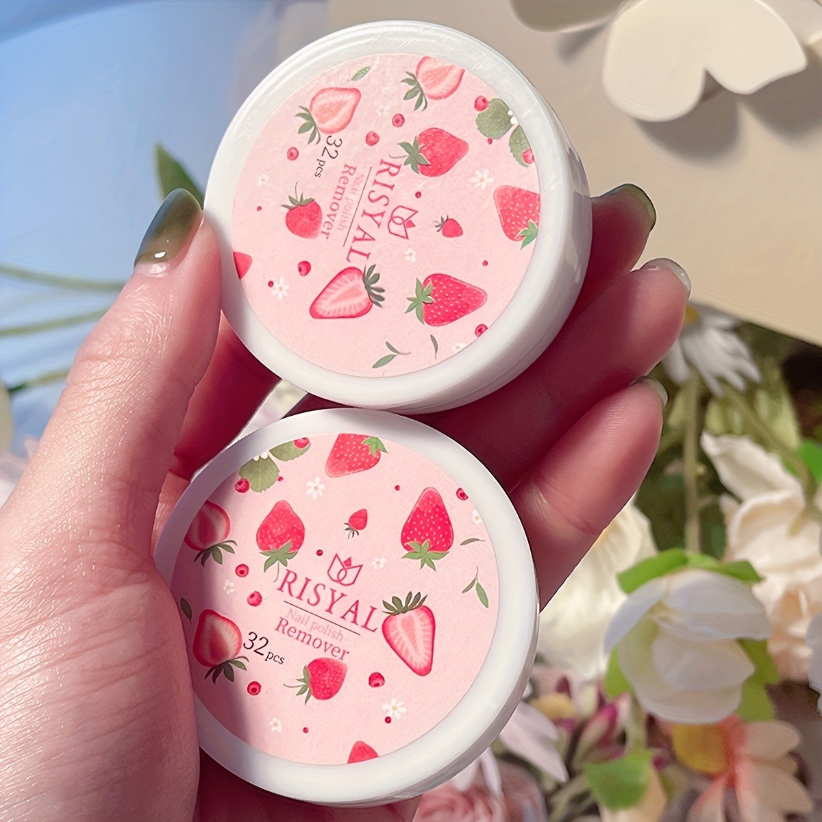32 adet/kutu Çilek Oje Çıkarıc - Nail Art Strawberry incelemesi ve fiyatı
